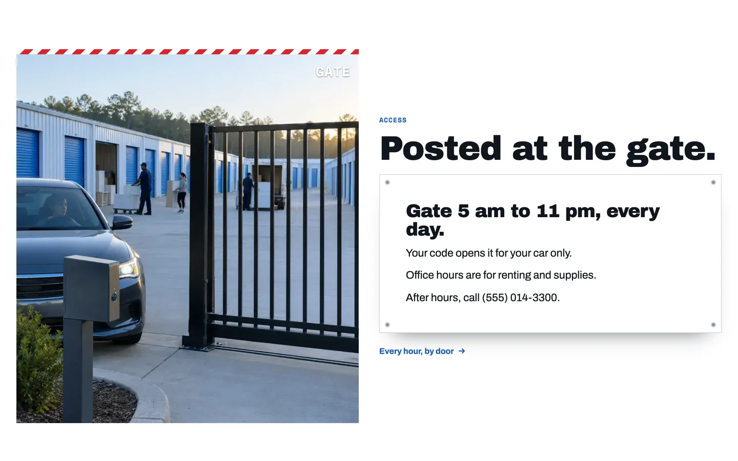 Aisle: Posted at the gate
