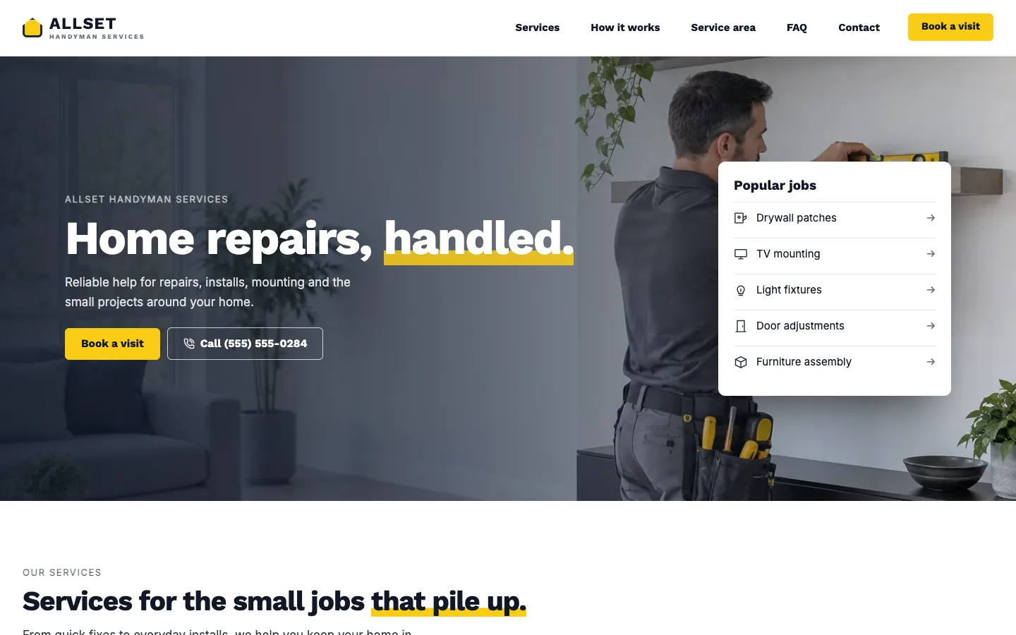 Allset homepage running in Seedly Sites