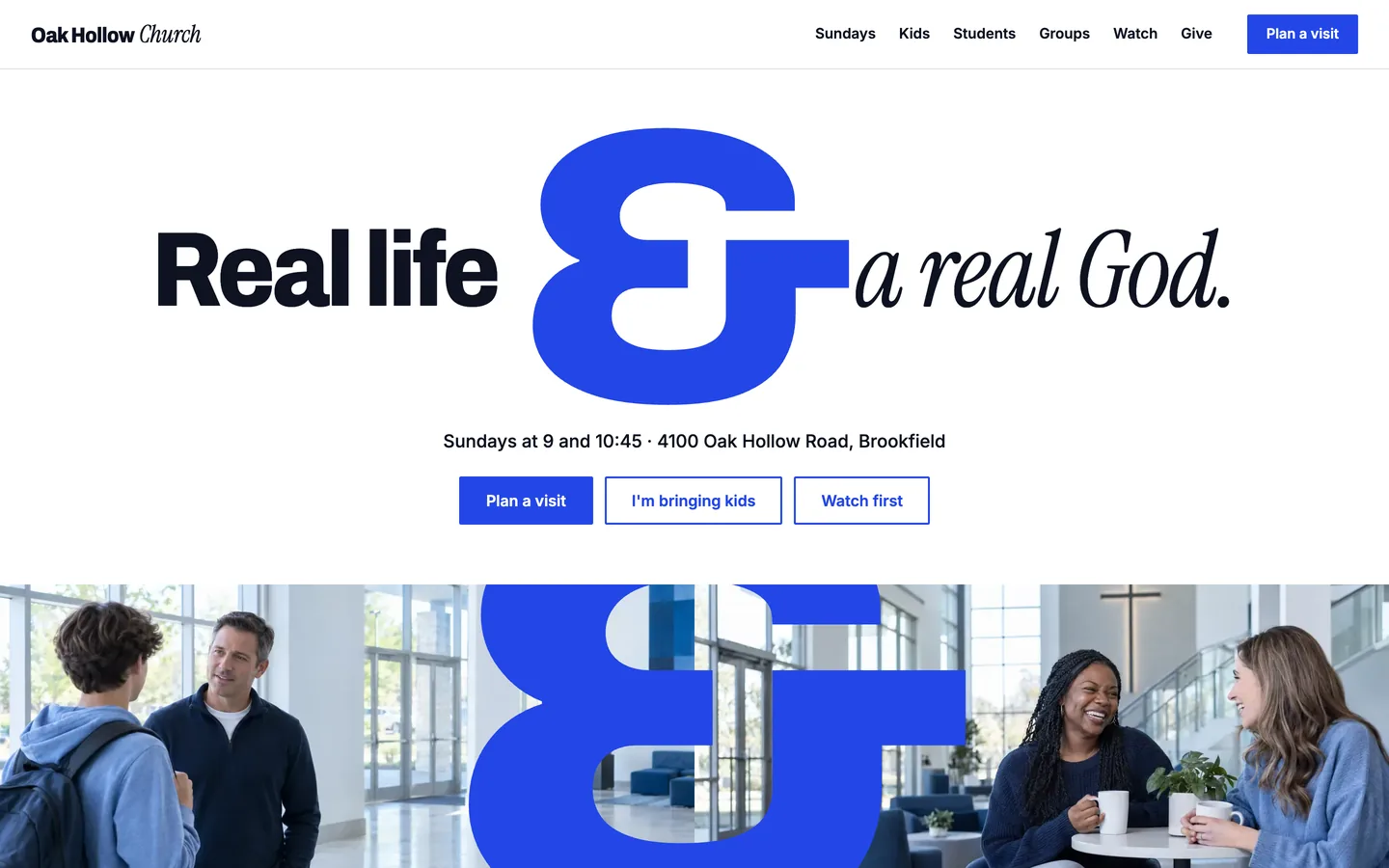 Ampersand website template homepage