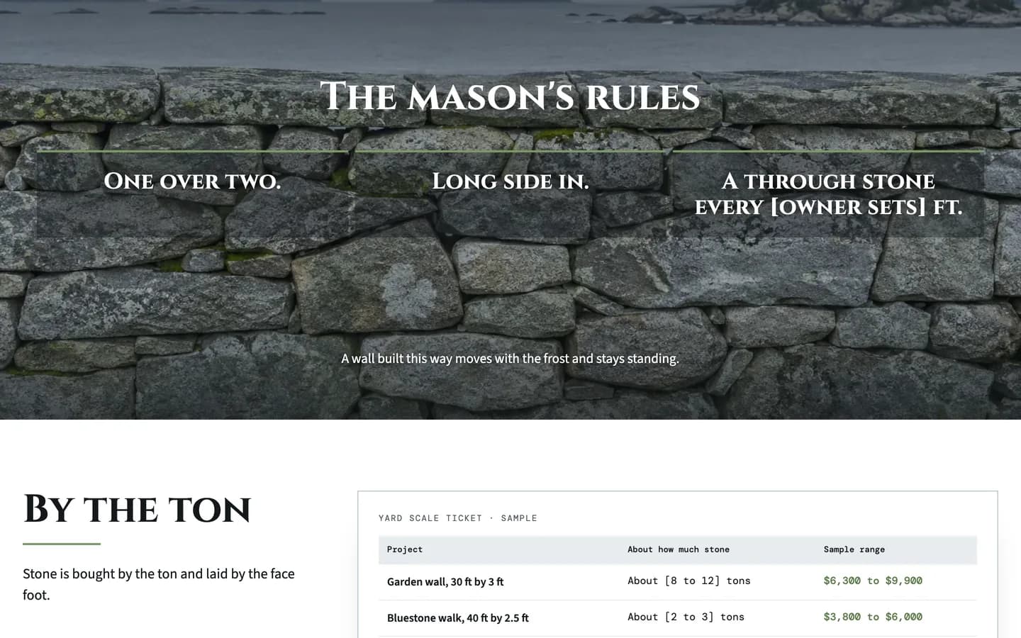 Ashlar: The mason's rules