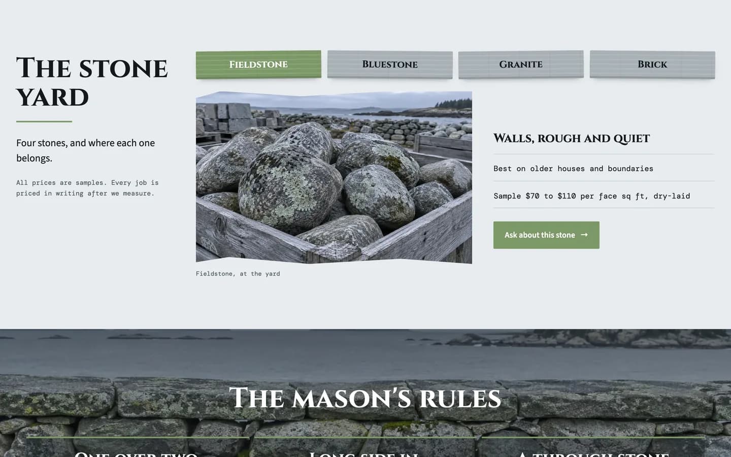Ashlar: The stone yard