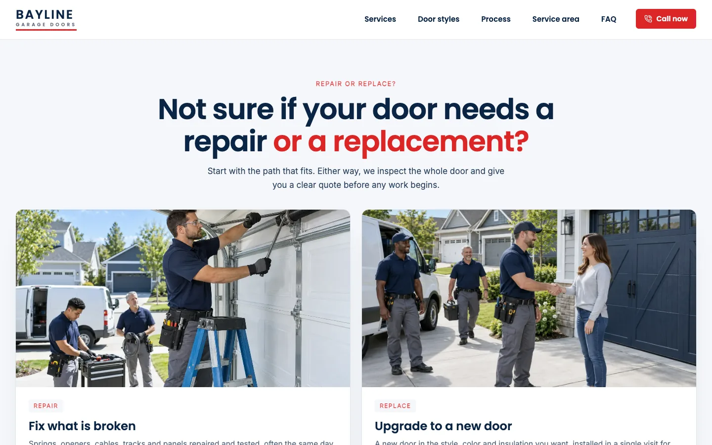 Bayline: Home / repair or replace