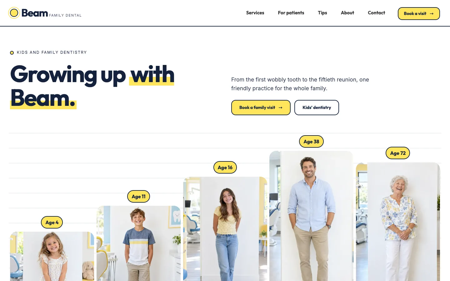 Beam: Home / growth chart hero