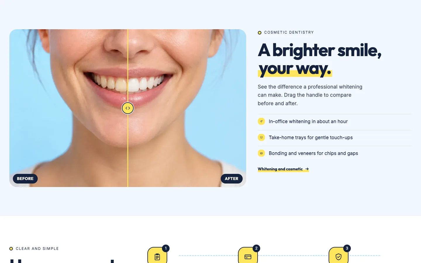 Beam: Whitening / before and after