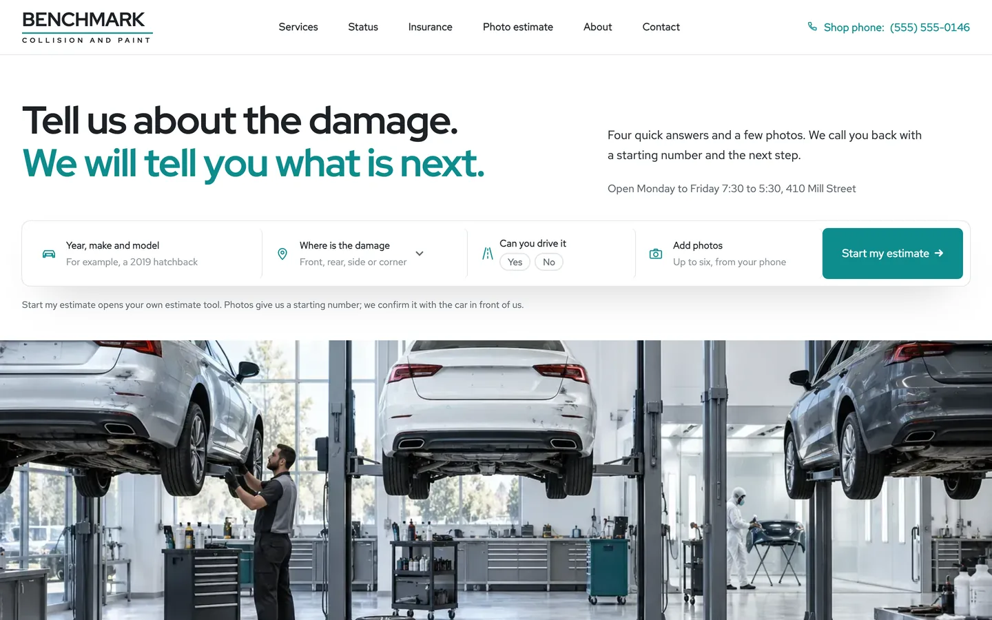 Benchmark: Home / tell us about the damage