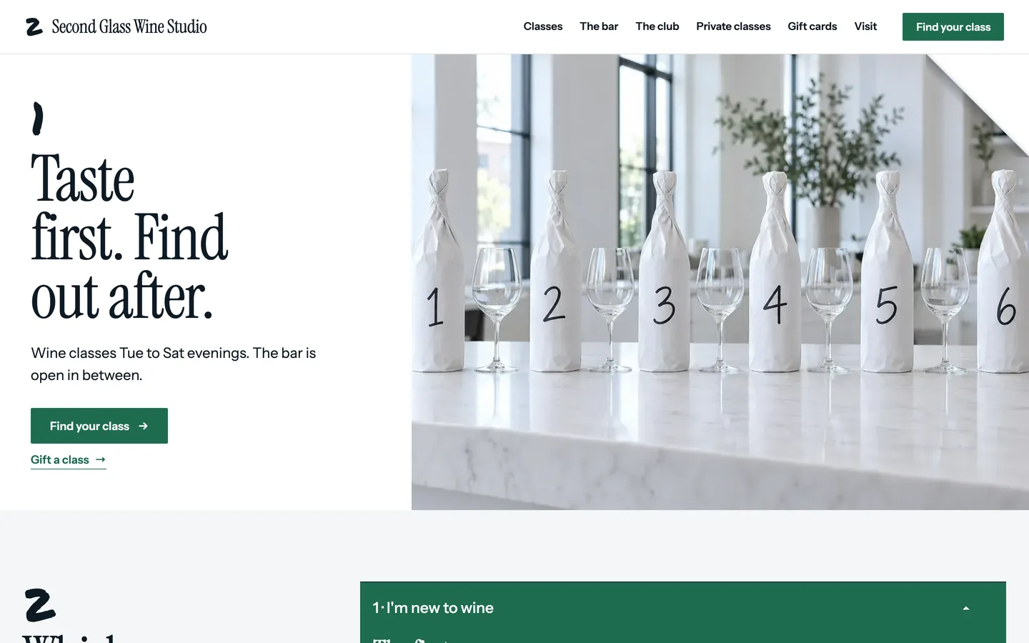 Blind website template homepage