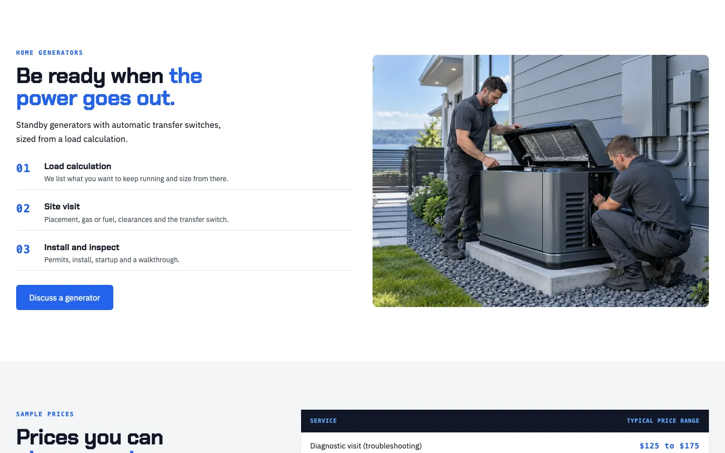 Breaker: Home generators