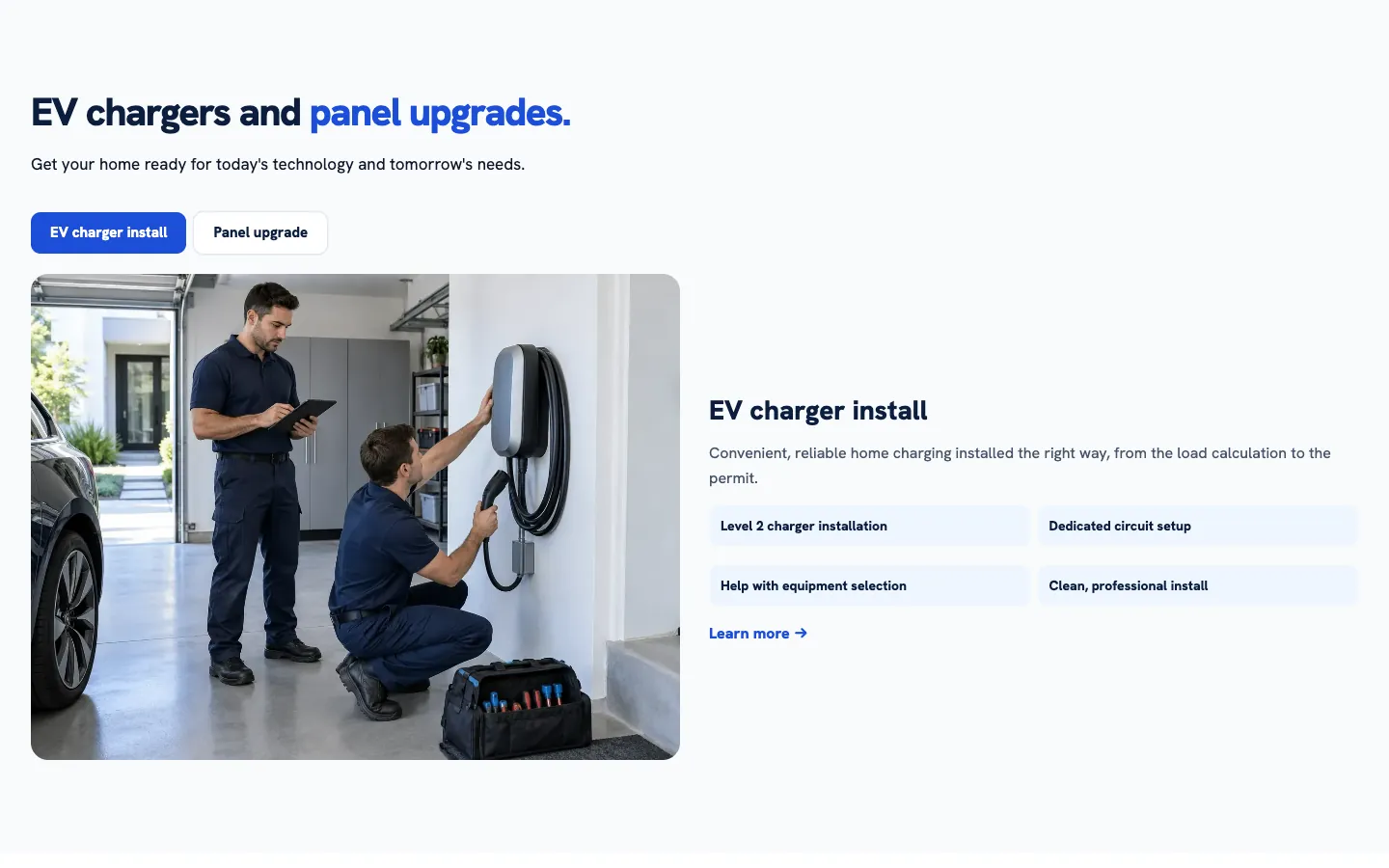 Brightpath: EV chargers and panel upgrades