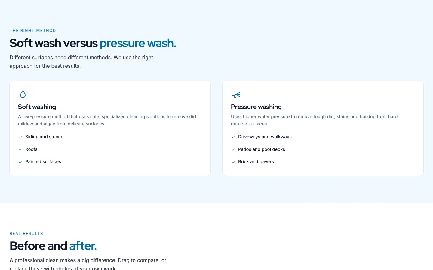 Brightside: Soft wash versus pressure wash
