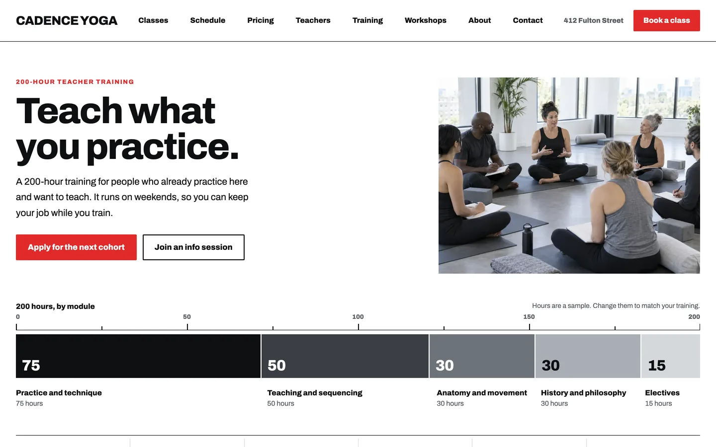 Cadence: Home / teacher training