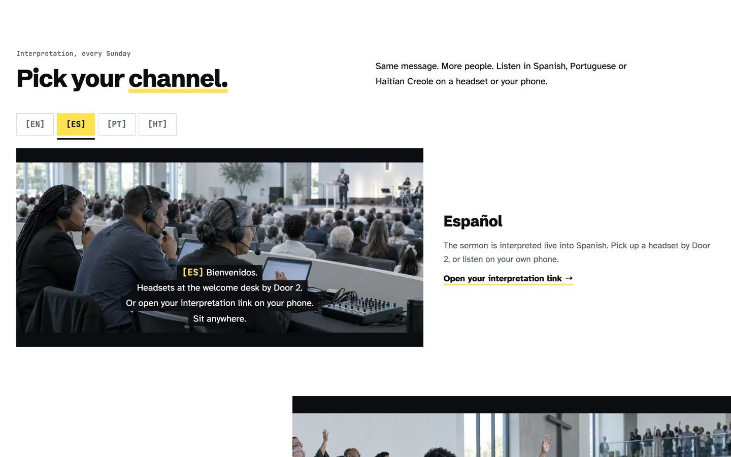 Caption: Pick your channel