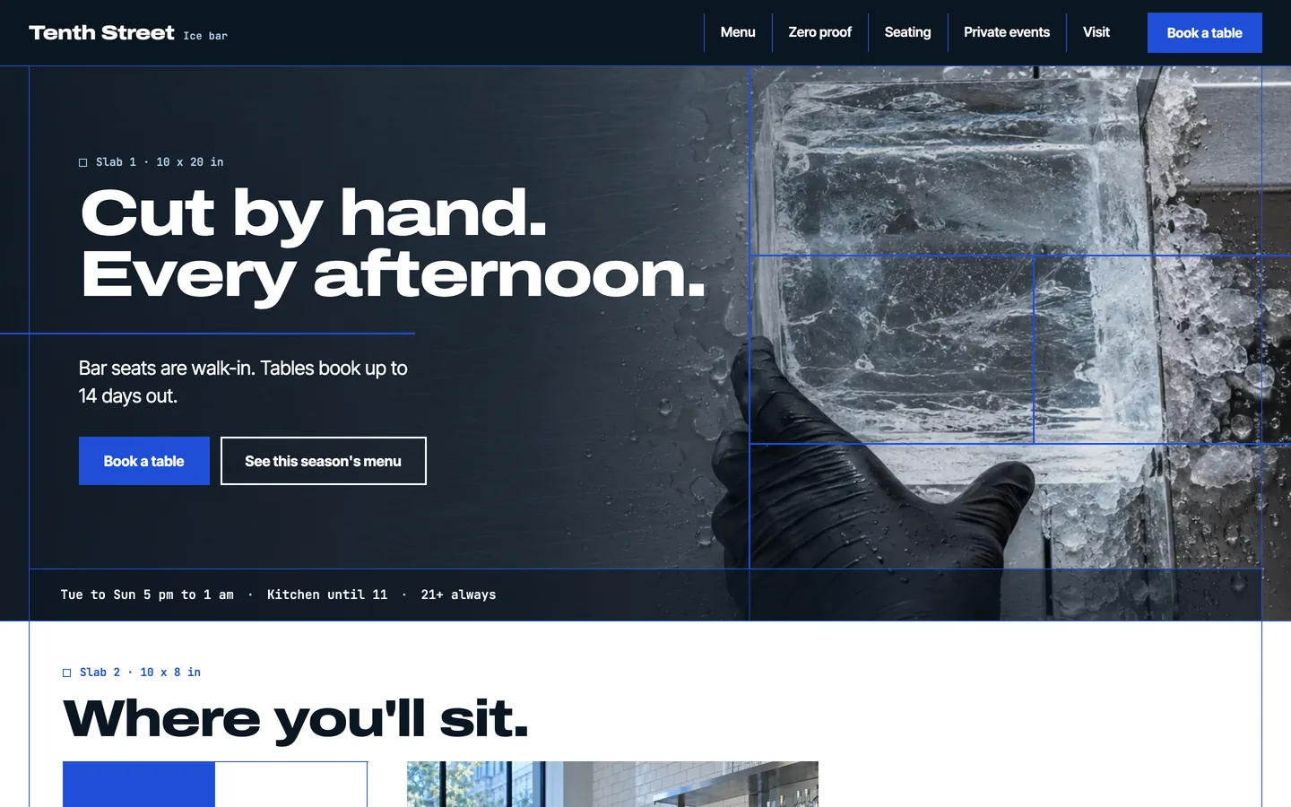 Clearcut website template homepage