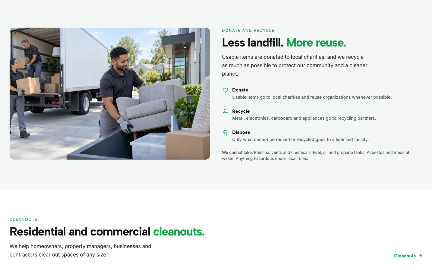 Clearout: Donate and recycle