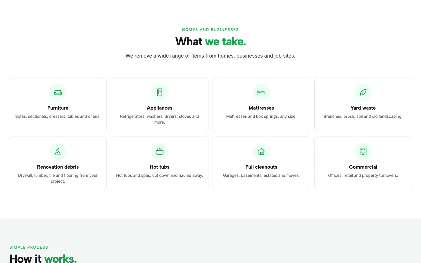 Clearout: What we take