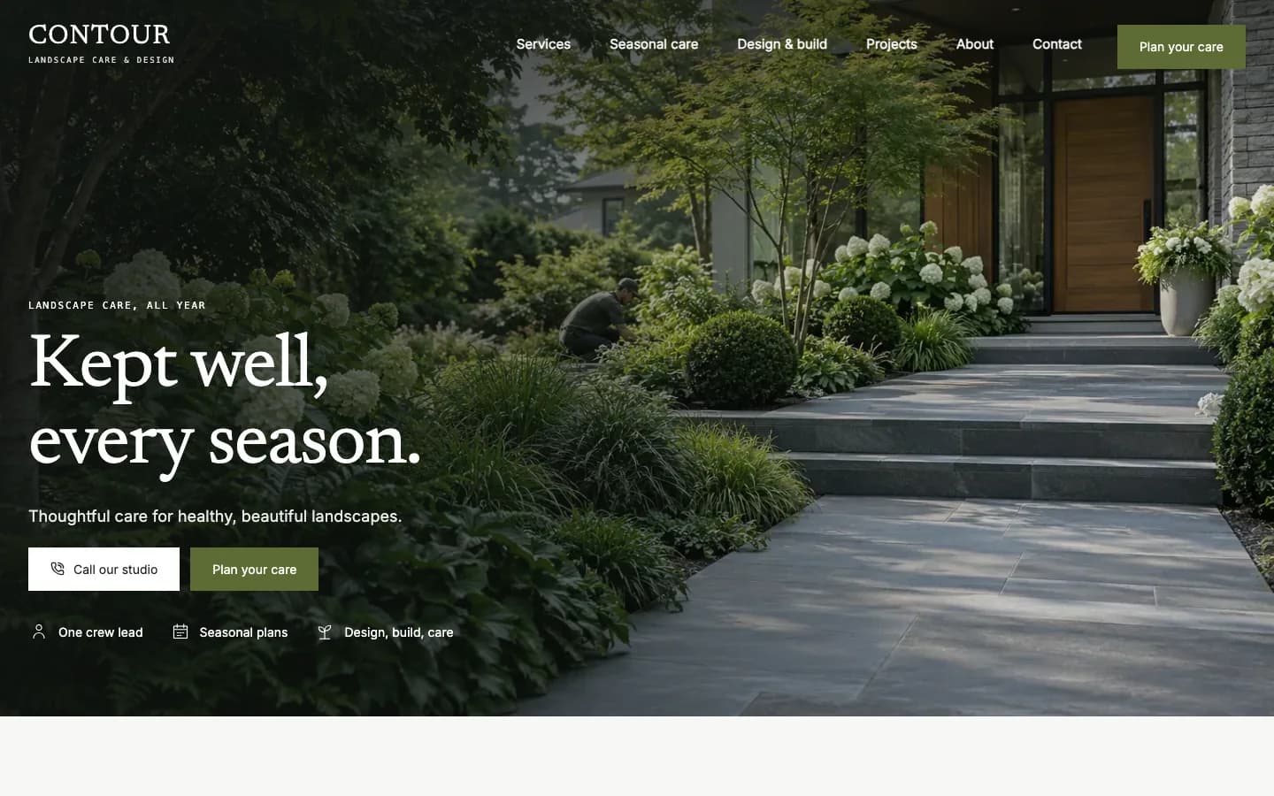 Contour homepage running in Seedly Sites