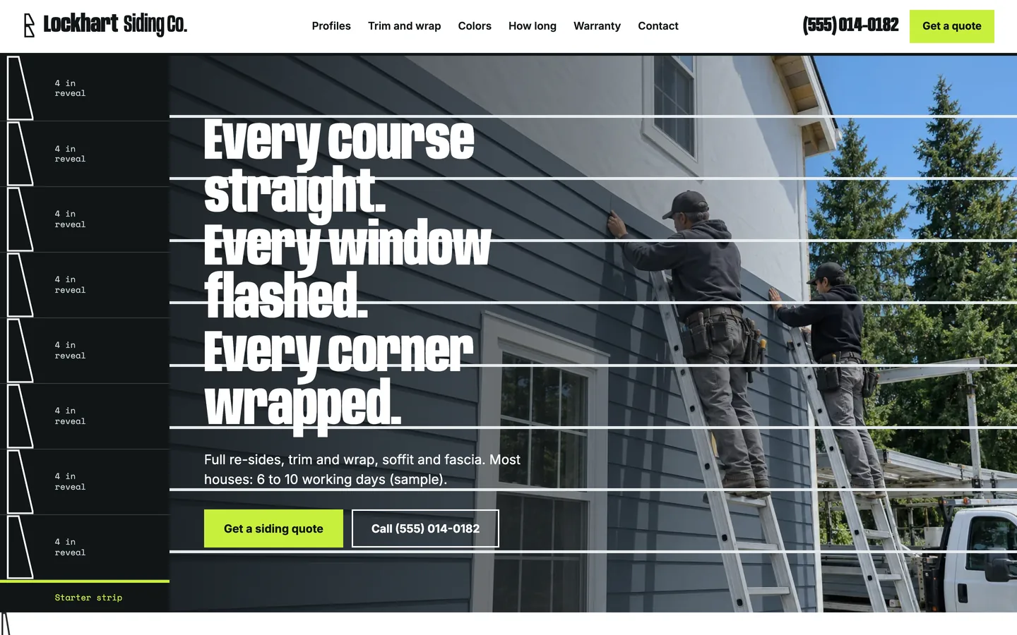 Course website template homepage