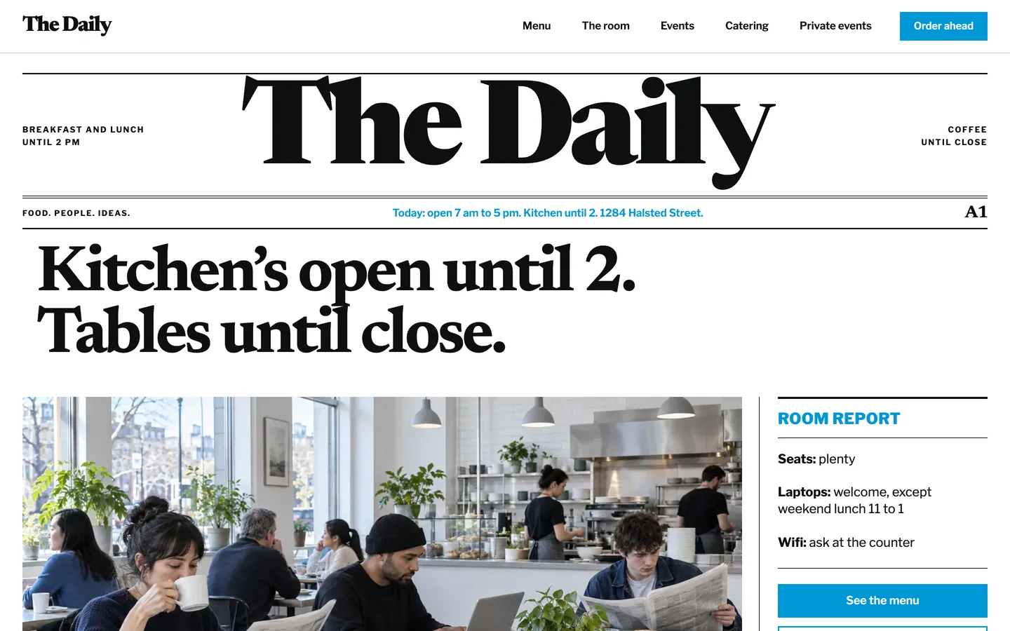 Daily website template homepage