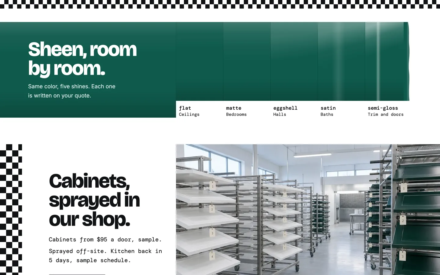 Drawdown: Sheen, room by room