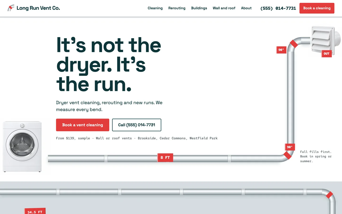 Elbow website template homepage