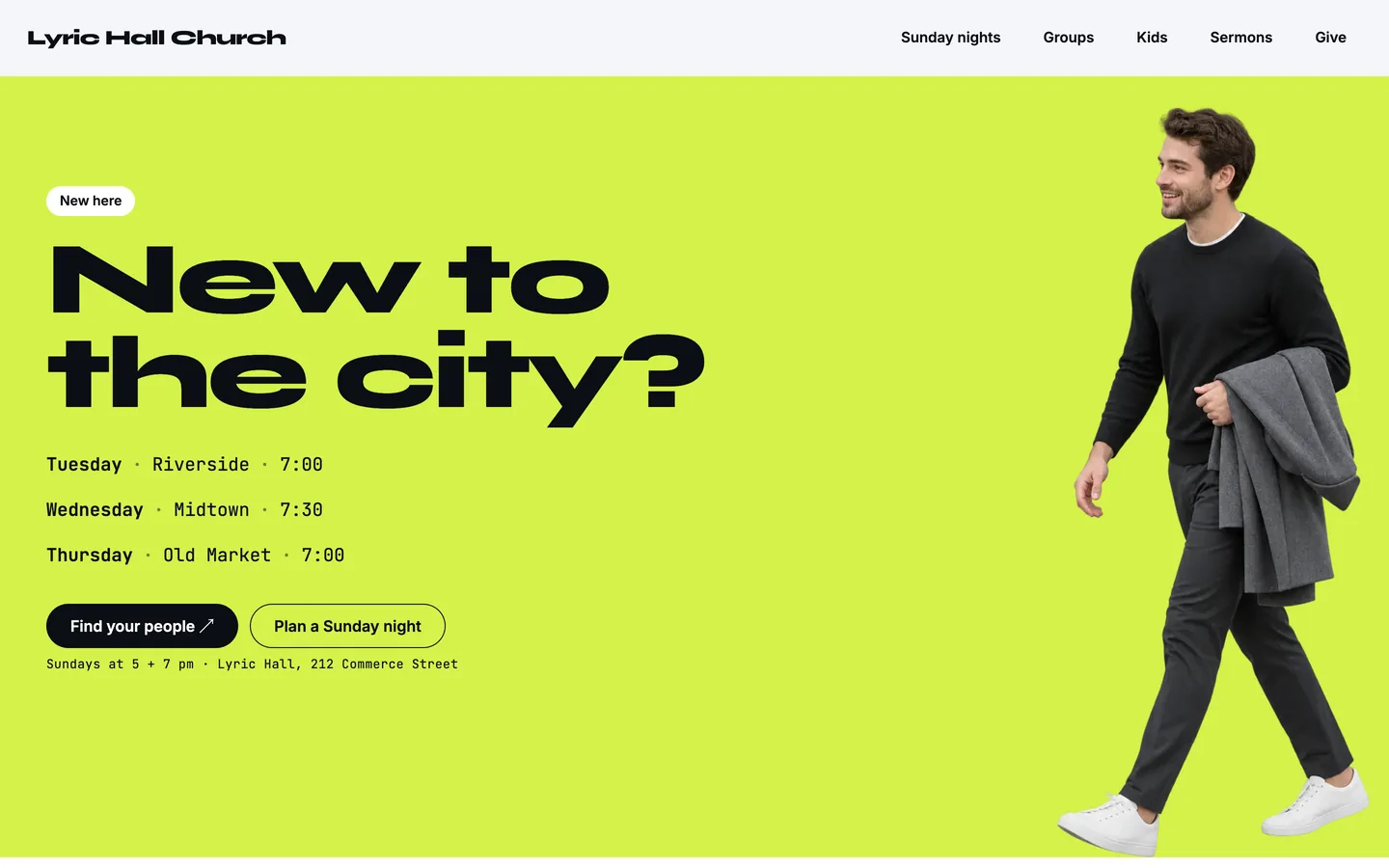 Figure: Home / new to the city?