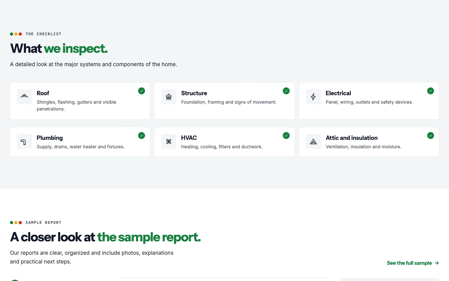 Findings: What we inspect
