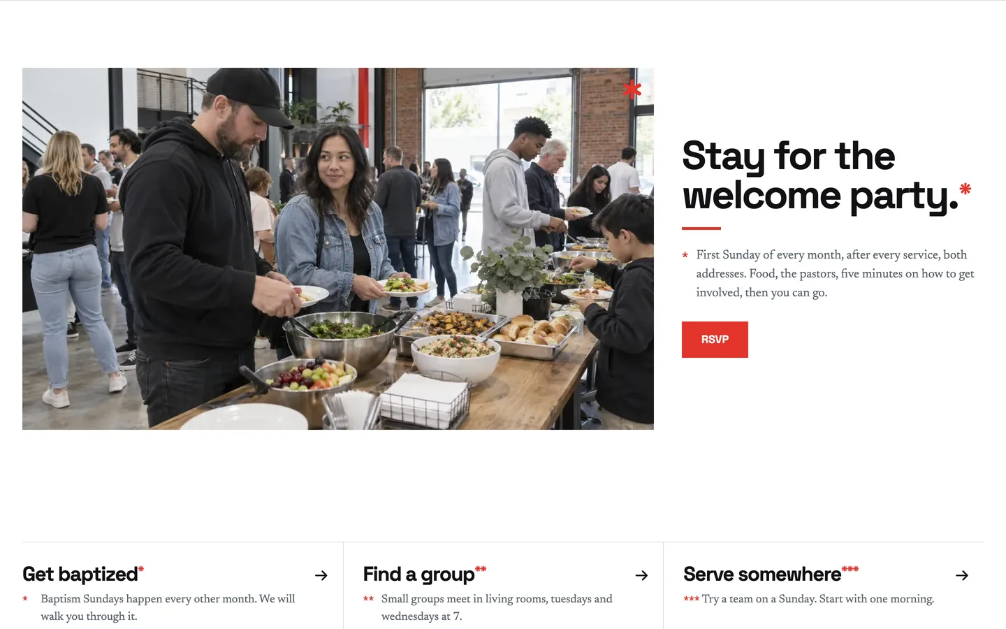 Footnote: Stay for the welcome party