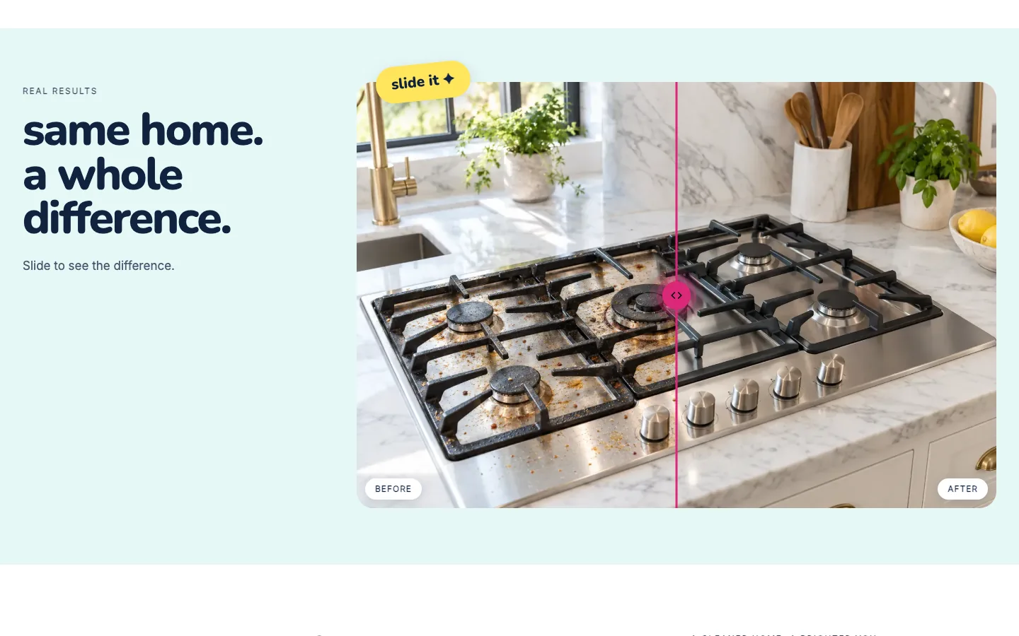 Gleam: Before / after slider