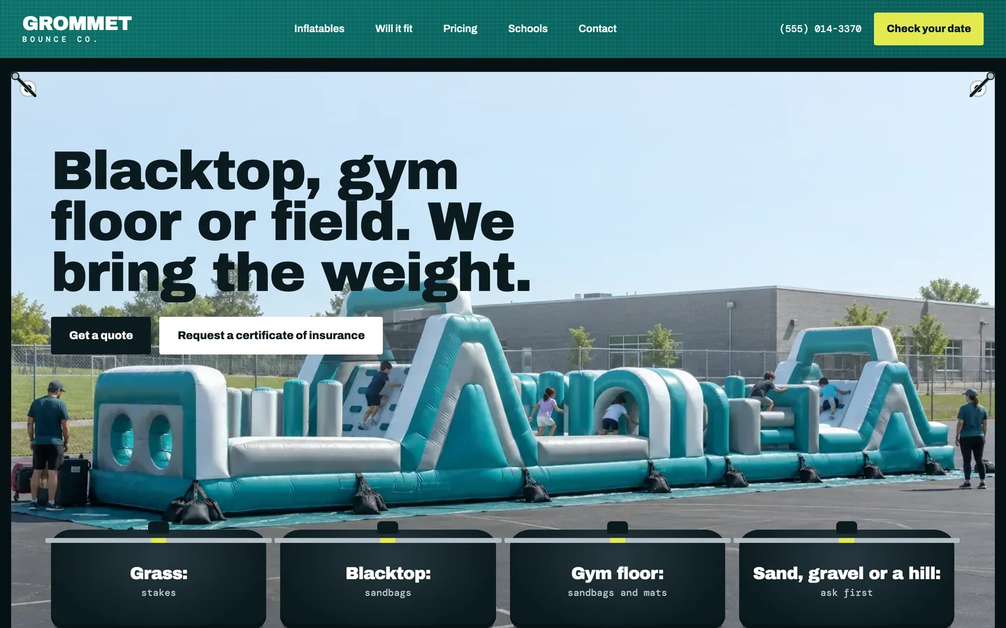 Grommet: Home / blacktop, gym floor or field