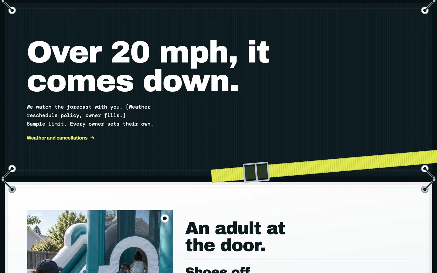 Grommet: Over 20 mph, it comes down