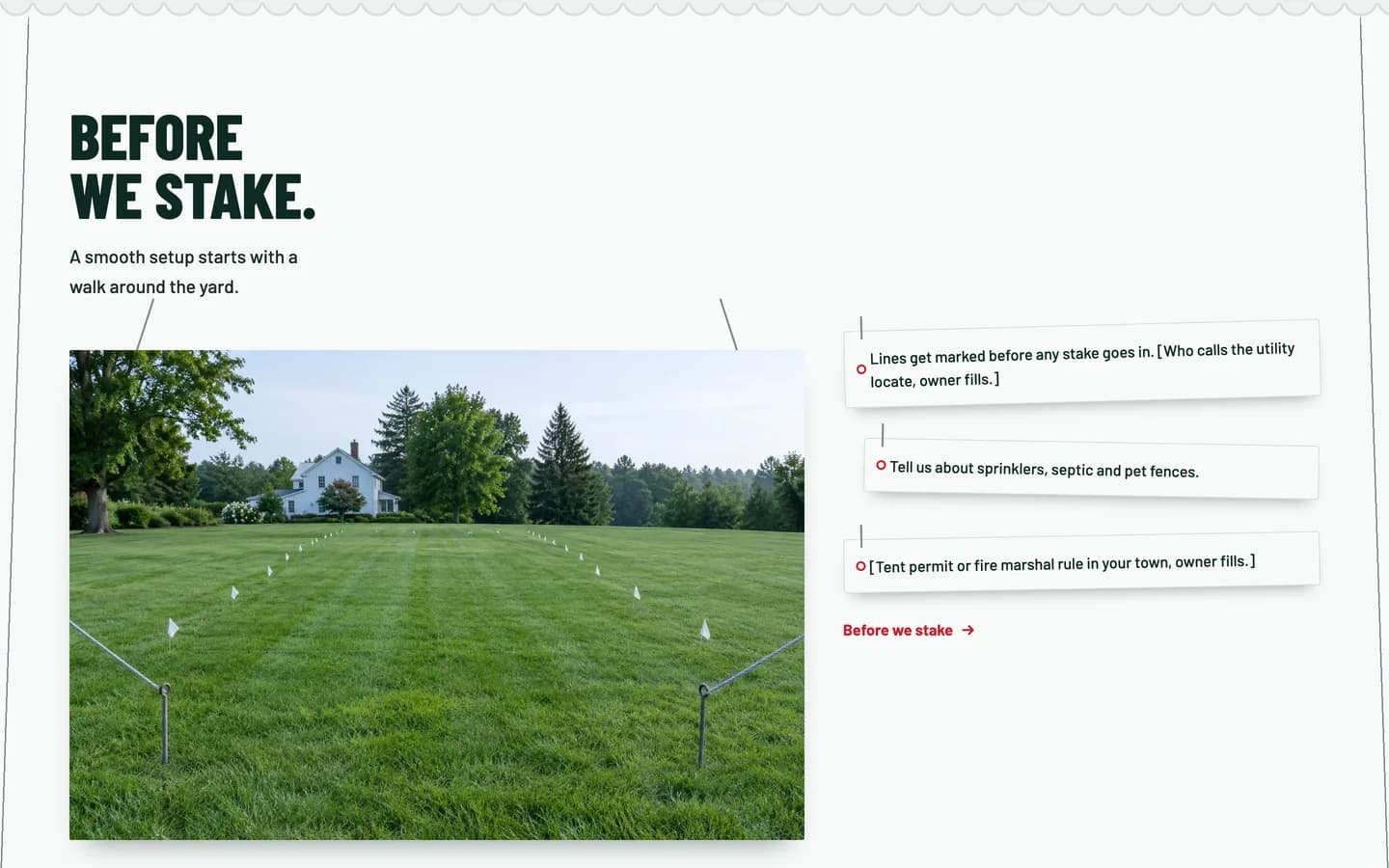 Guyline: Before we stake