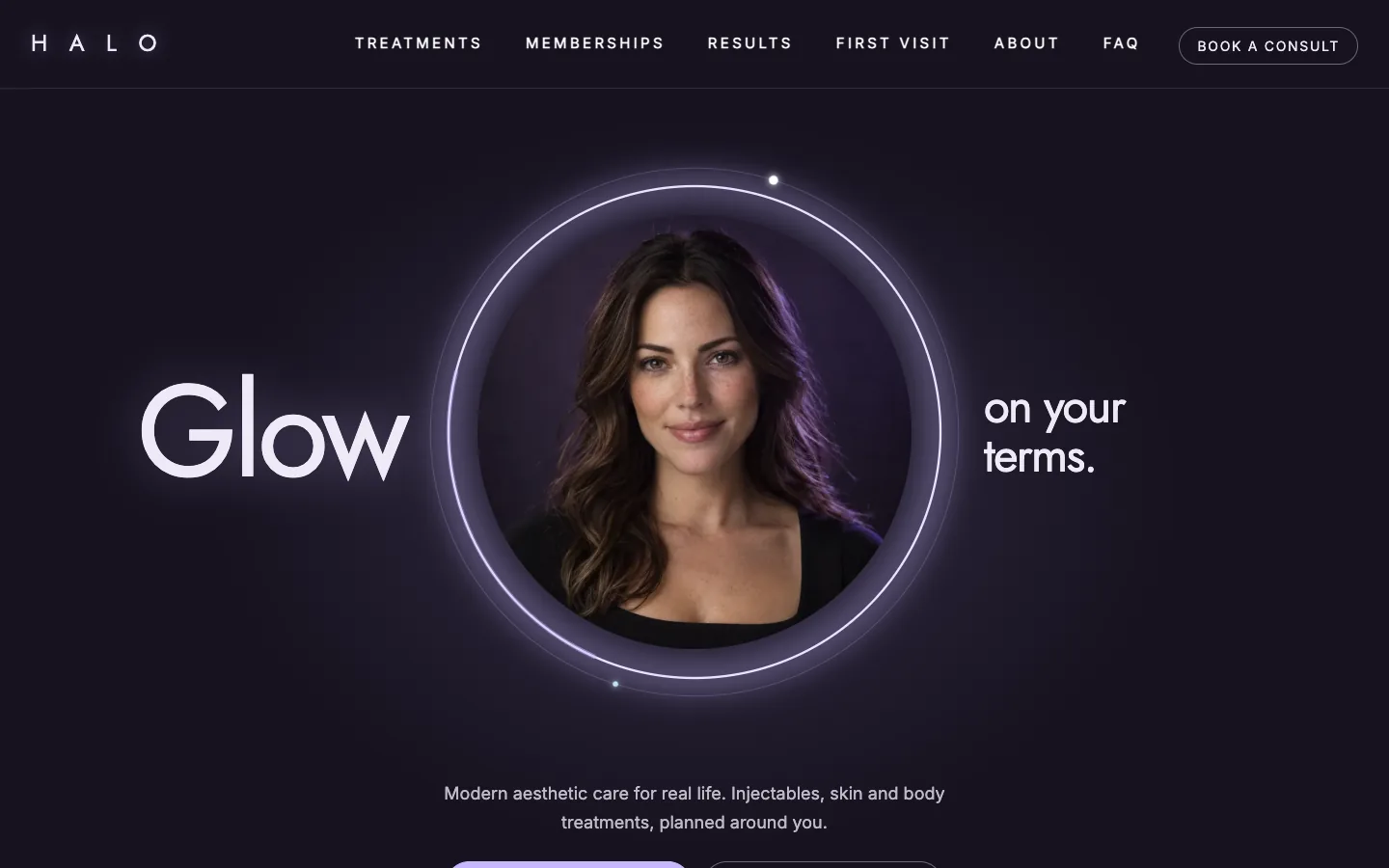 Halo homepage running in Seedly Sites