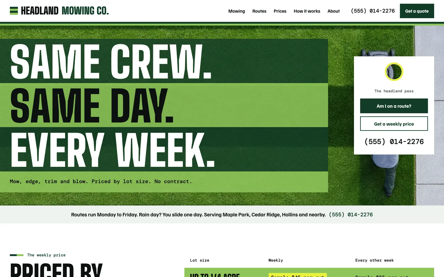 Headland: Homepage