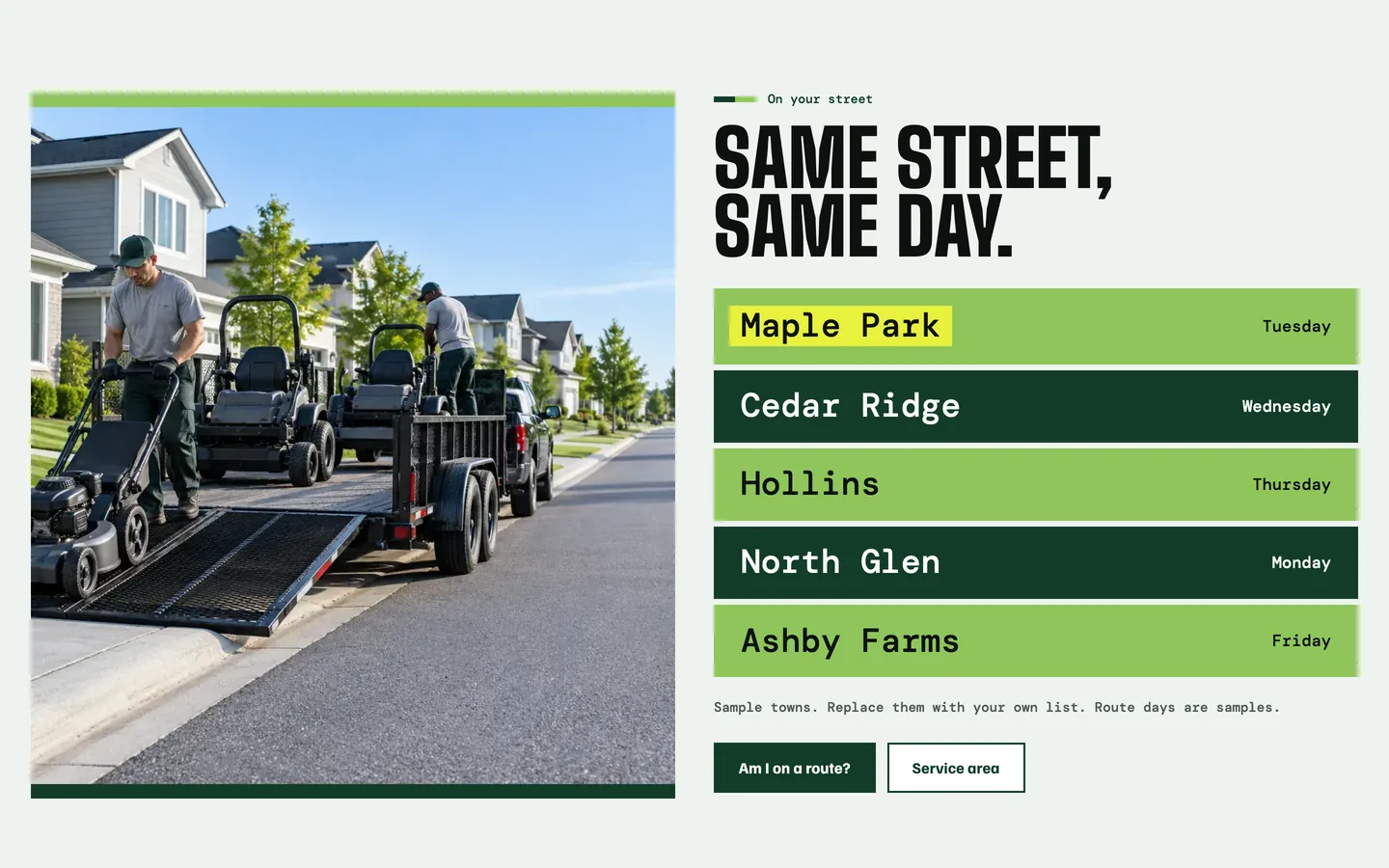Headland: Same street, same day