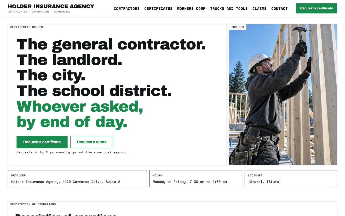 Holder: Homepage