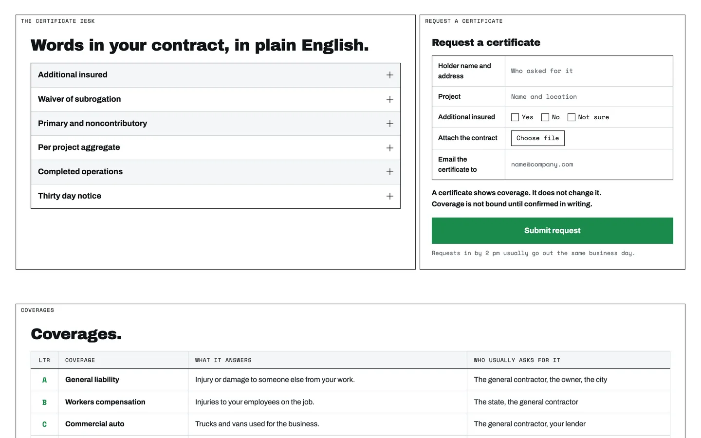 Holder: Words in your contract