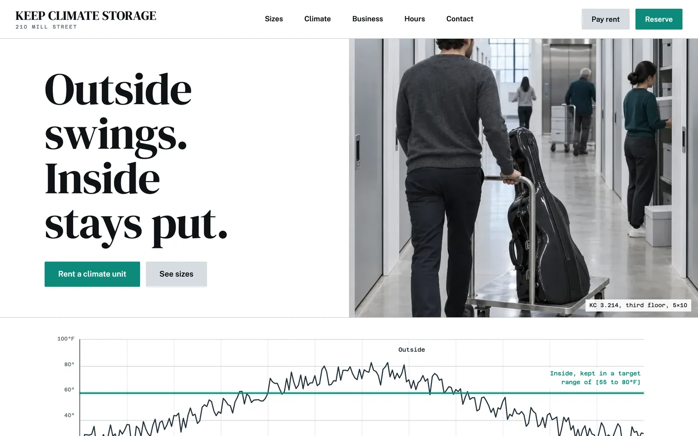 Keep website template homepage
