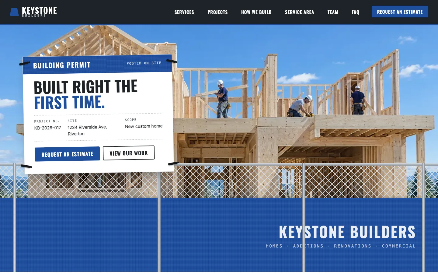 Keystone homepage running in Seedly Sites