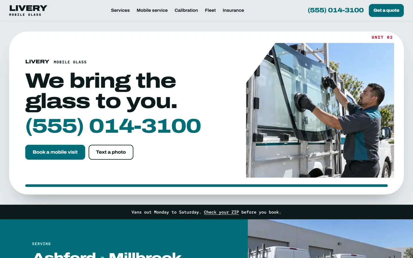 Livery website template homepage