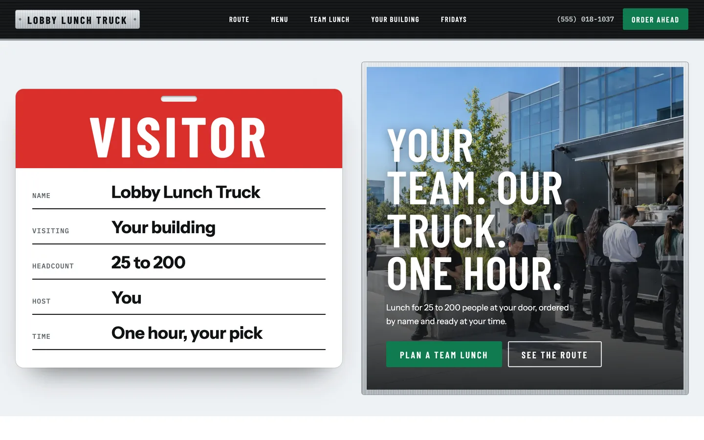 Lobby: Home / your team, our truck