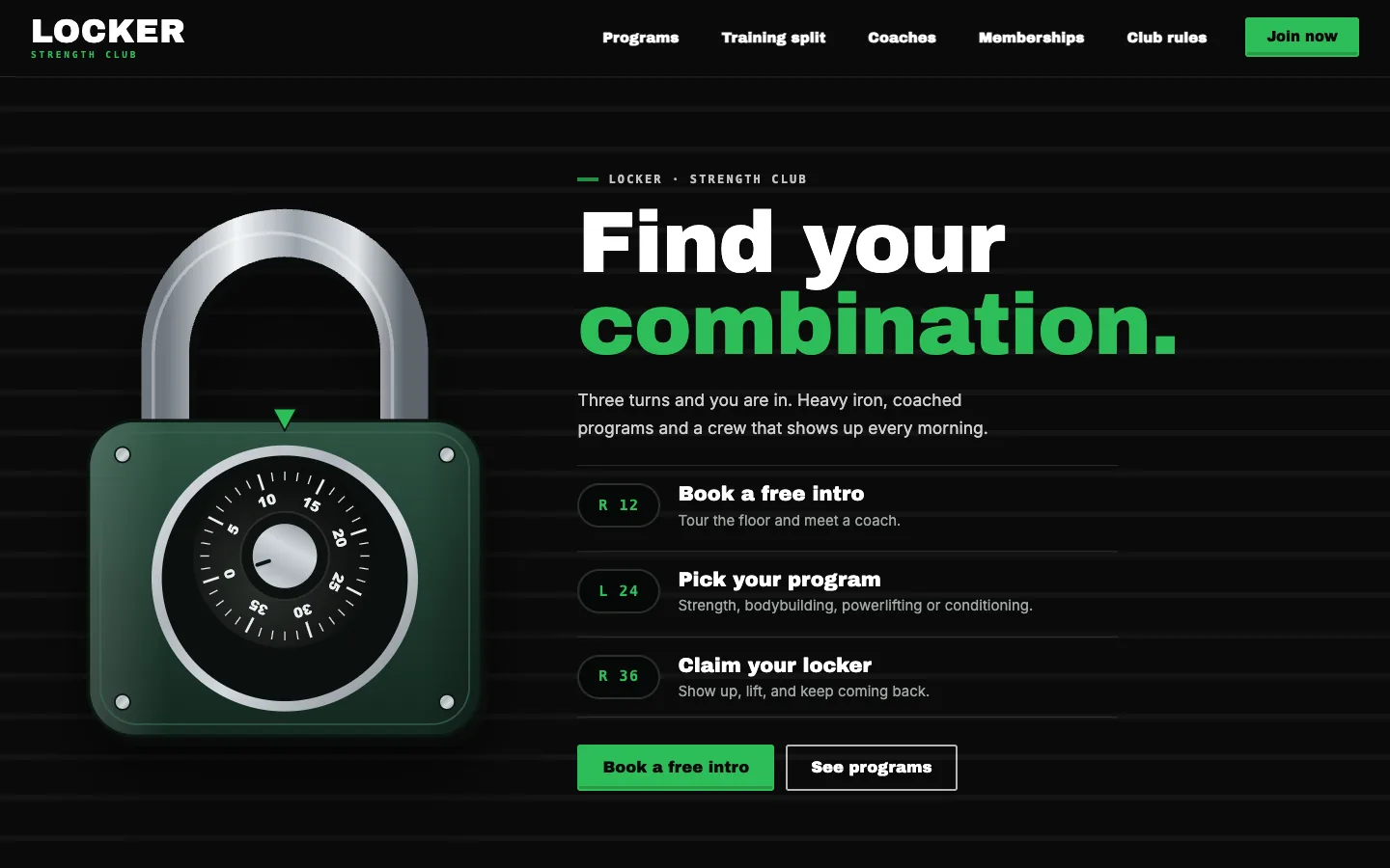 Locker: Home / combination padlock