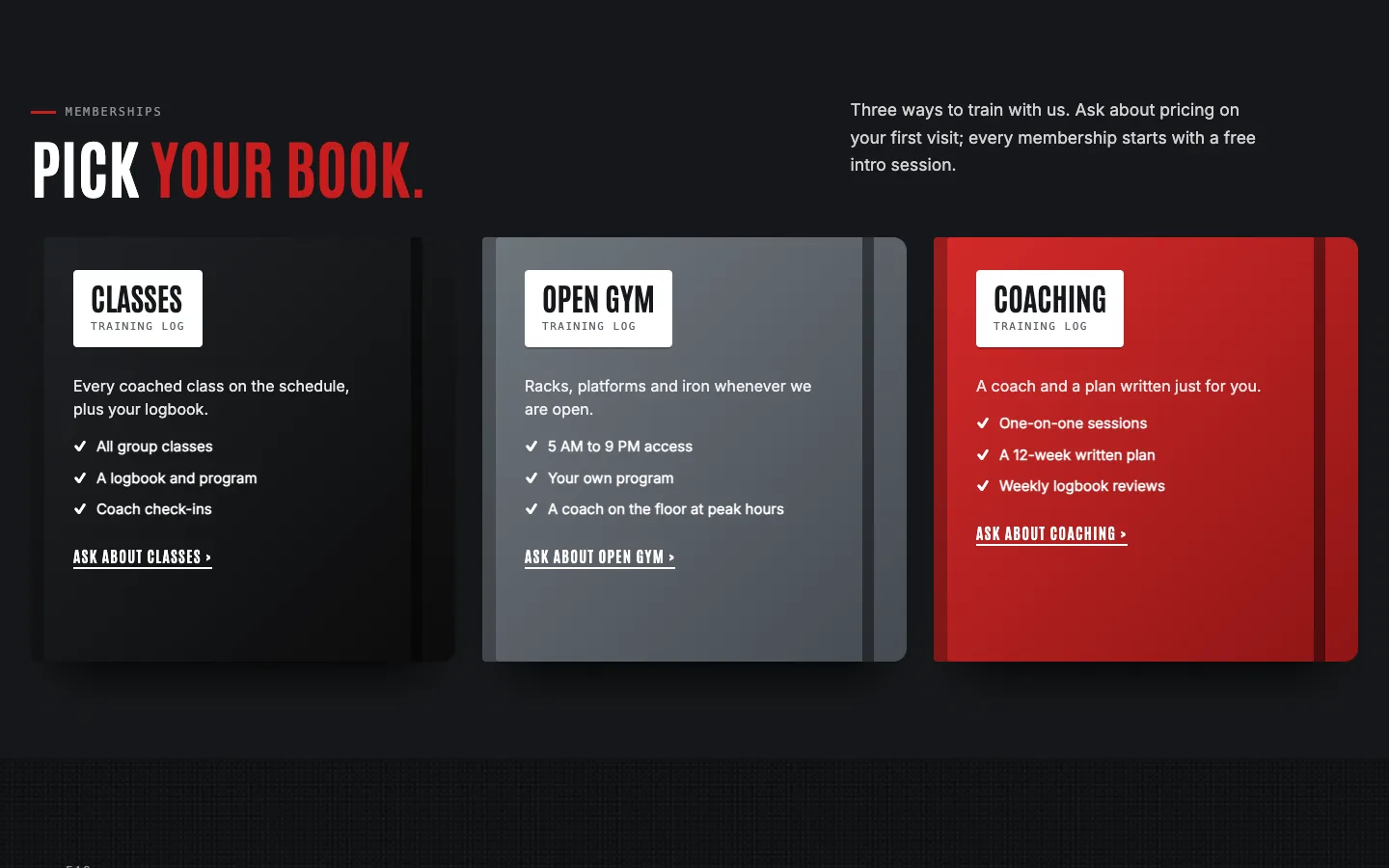 Logbook: Memberships / notebook covers