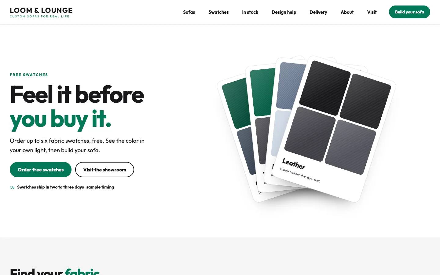 Loom: Home / feel it before you buy
