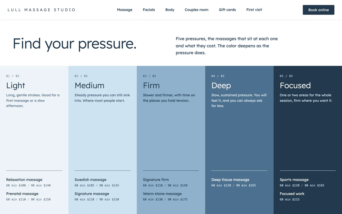 Lull: Home / find your pressure