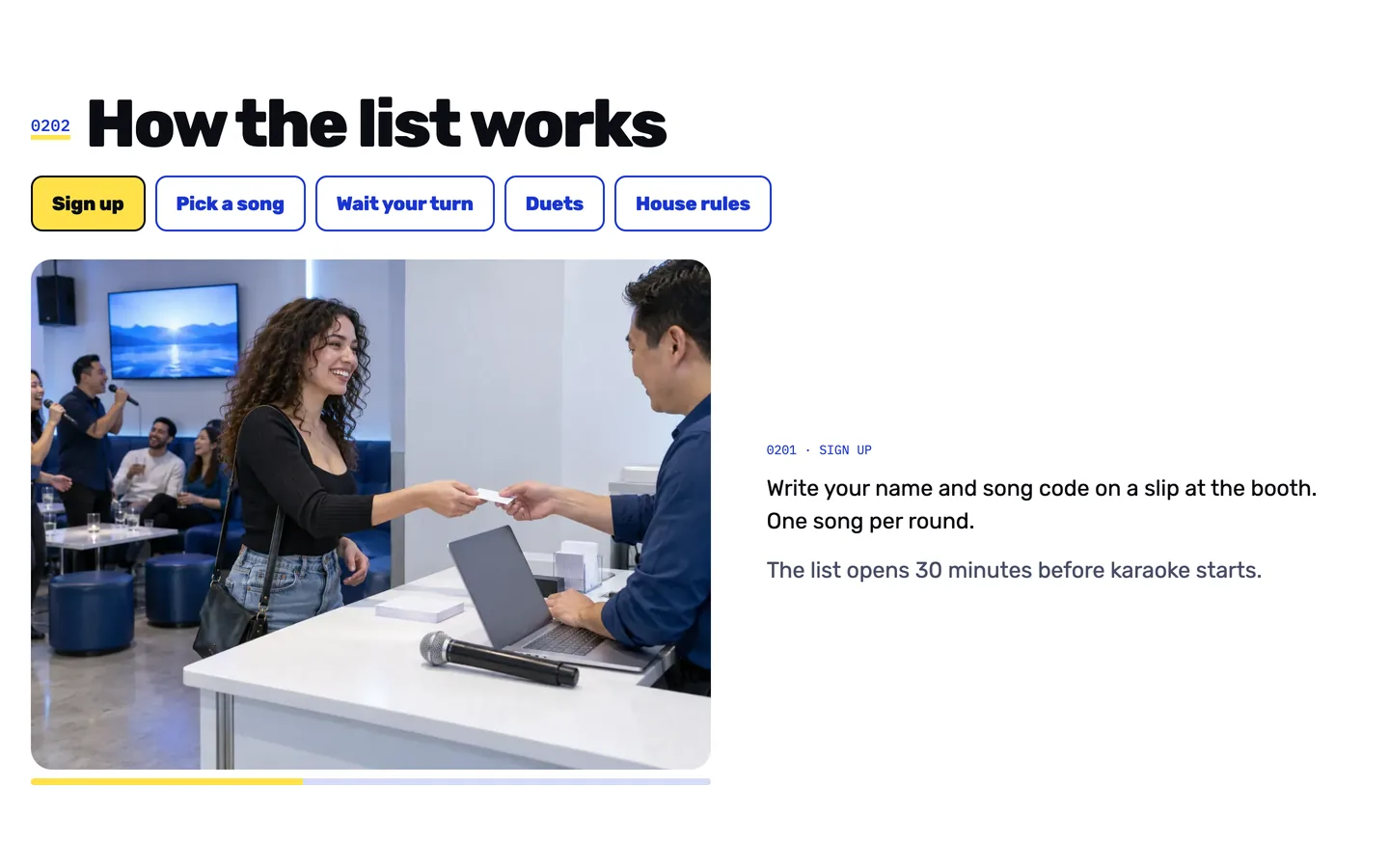 Lyric: How the list works
