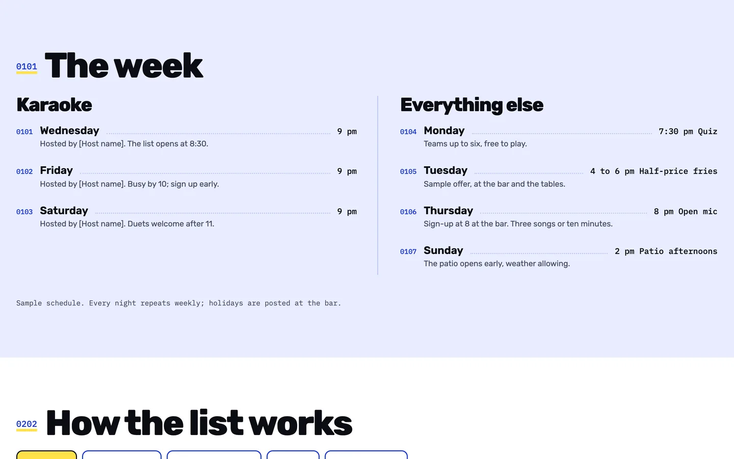Lyric: The week
