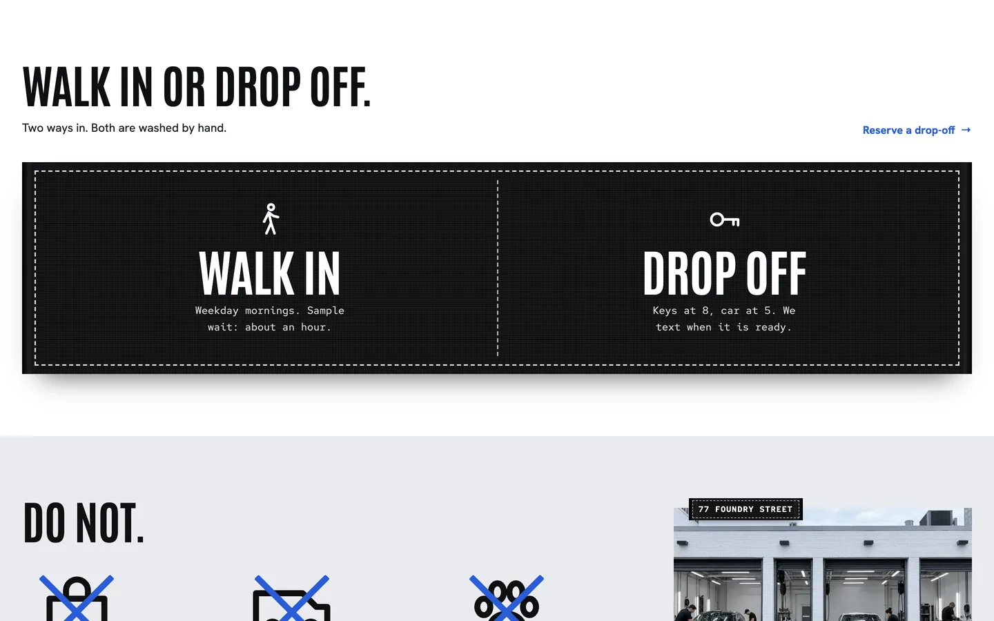 Mitt: Walk in or drop off