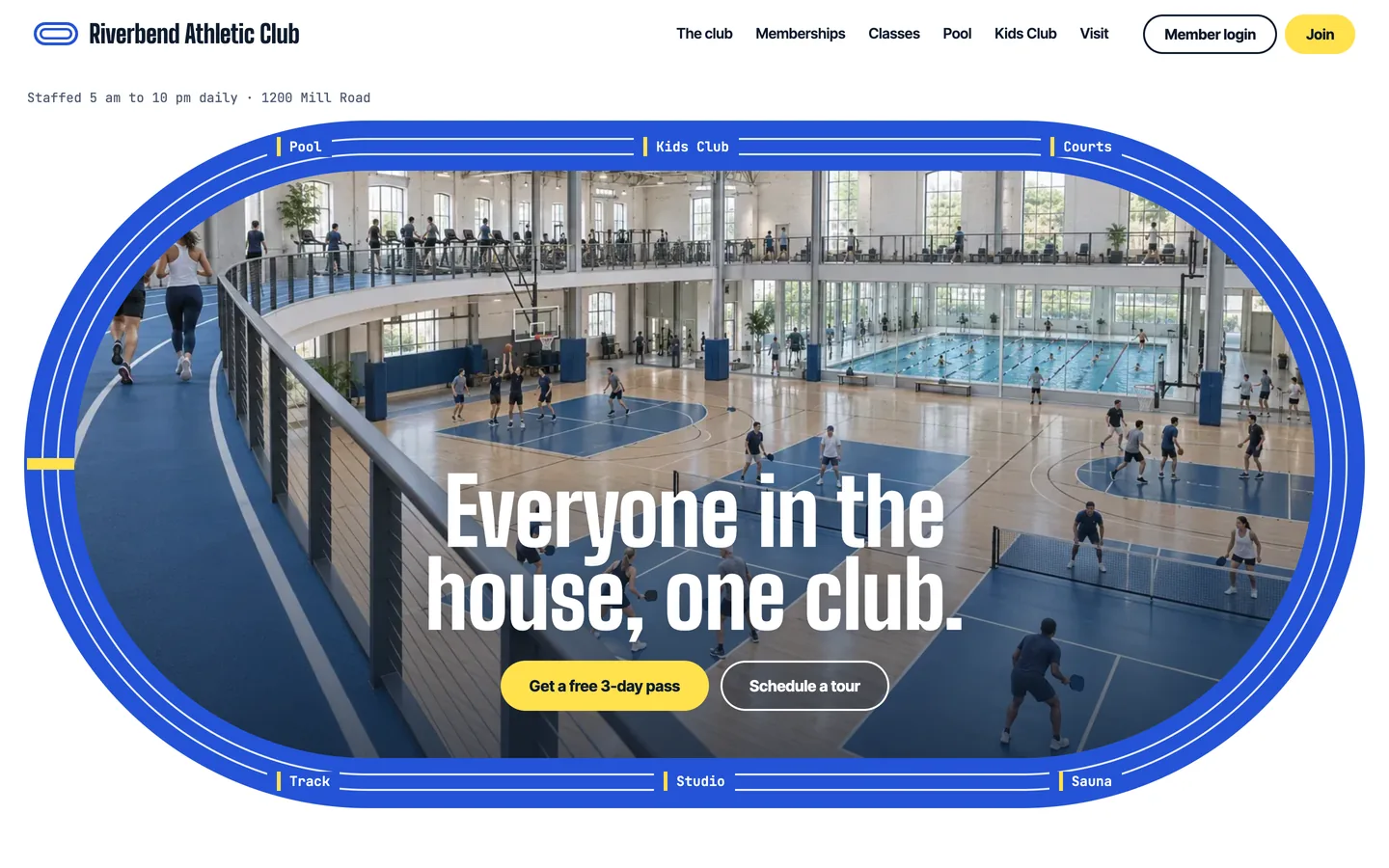 Oval website template homepage