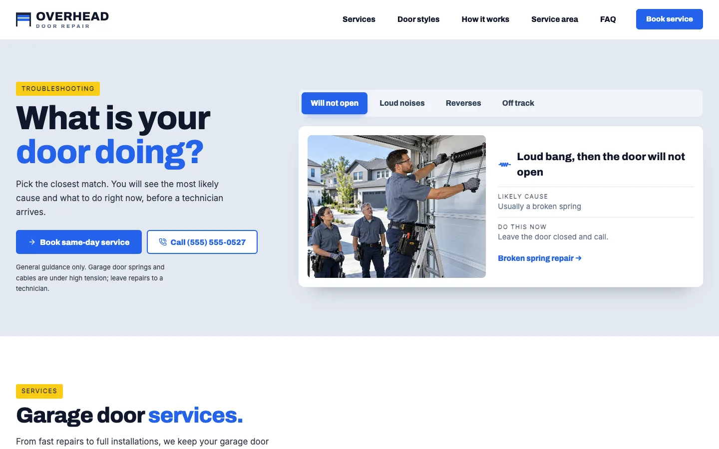 Overhead: Home / troubleshooting