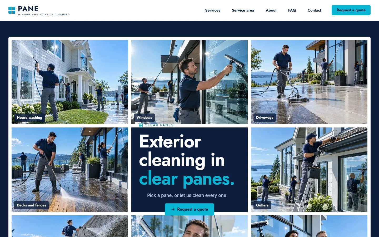 Pane: Home / clear panes