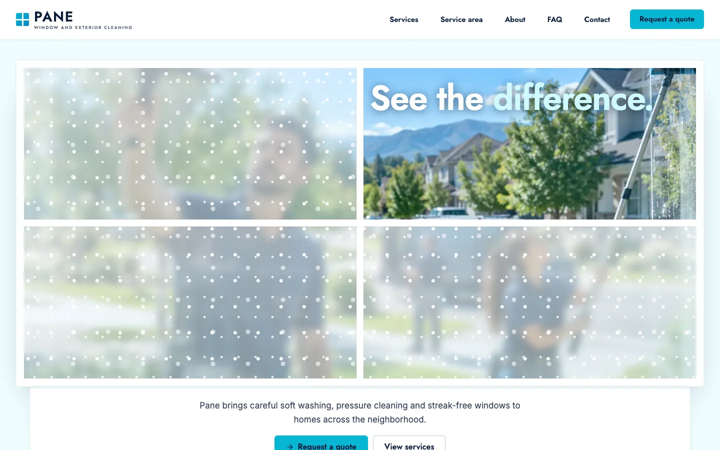 Pane homepage running in Seedly Sites